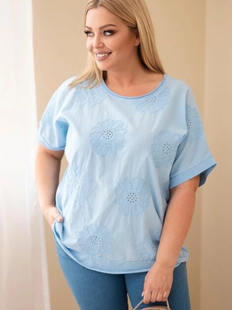 eng_pl_Womens-cotton-plus-size-blouse-with-embroidered-flowers-blue-39955_4